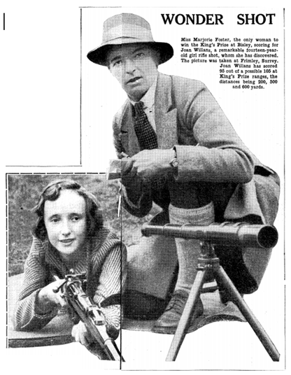 Coaching fourteen-year-old Joan Williams in 1931