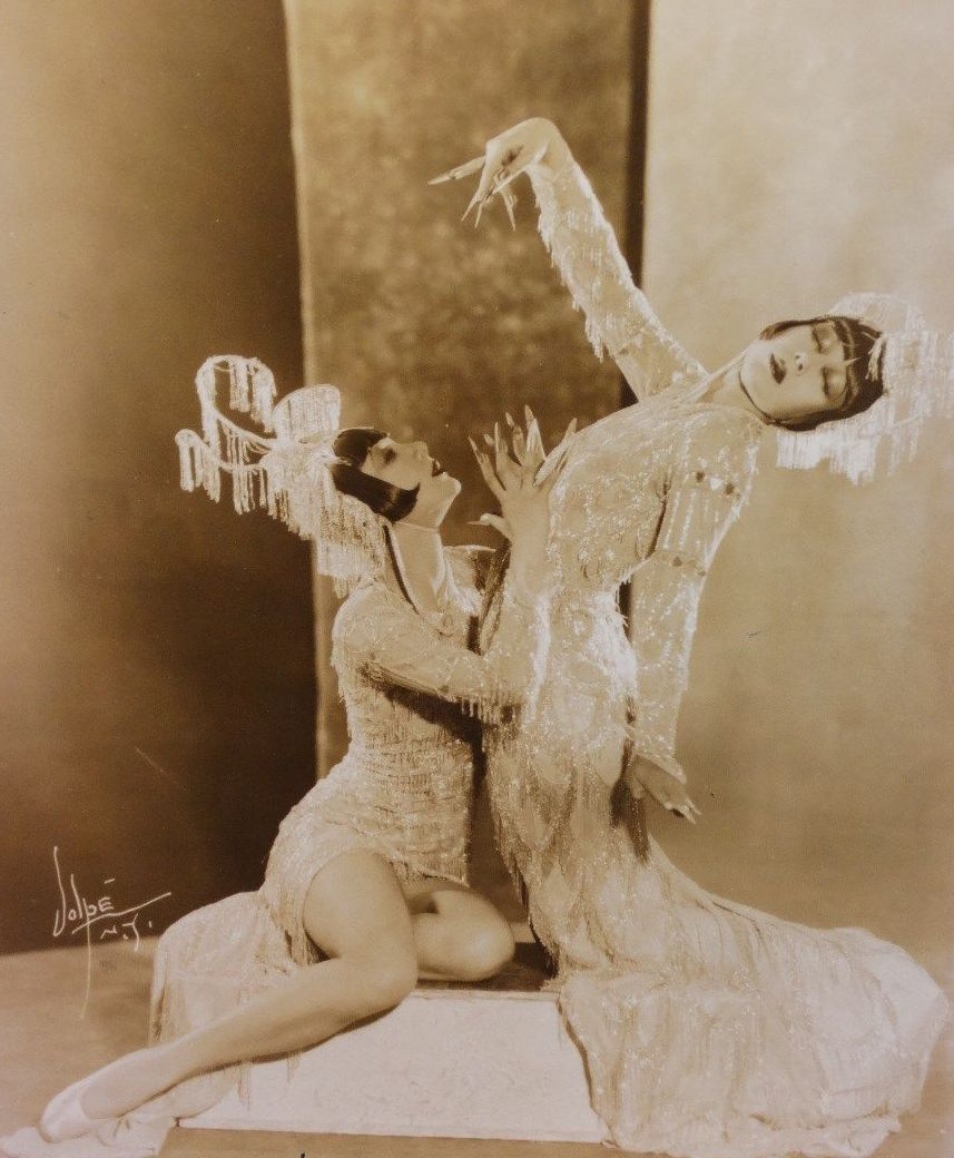 The sisters in costumes designed by Mabel E Johnston, photographed by Achille Vollpé, c. 1931